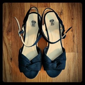 Route 66 Cork Wedge Sandals